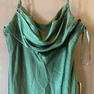 Selfie Leslie Satin Cowl Neck Dress